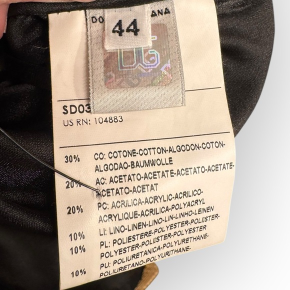 DOLCE & GABBANA Vintage Gold Metallic Dress, Size 44 IT (8 US) - Picture 15 of 16